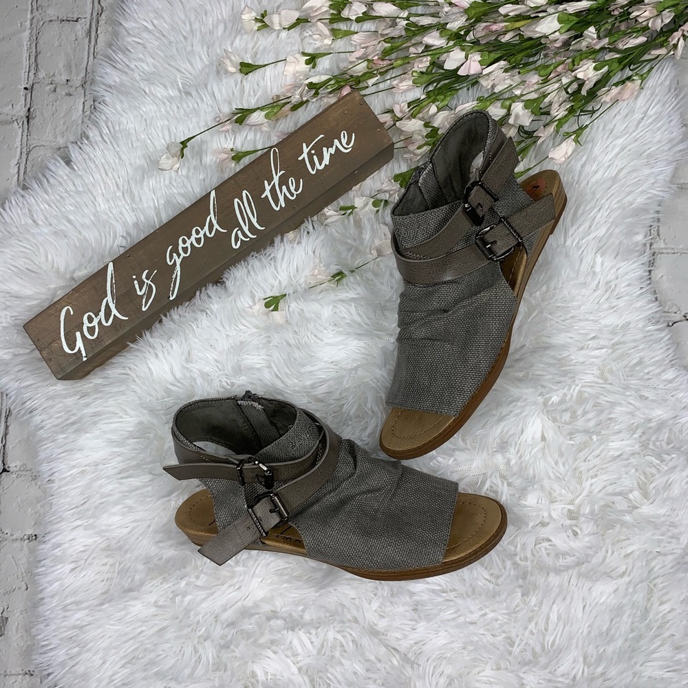 Blowfish Textile Peep Toe Sandal textile canvas